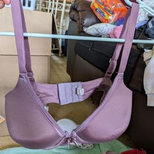 Purple comfort fitting bra